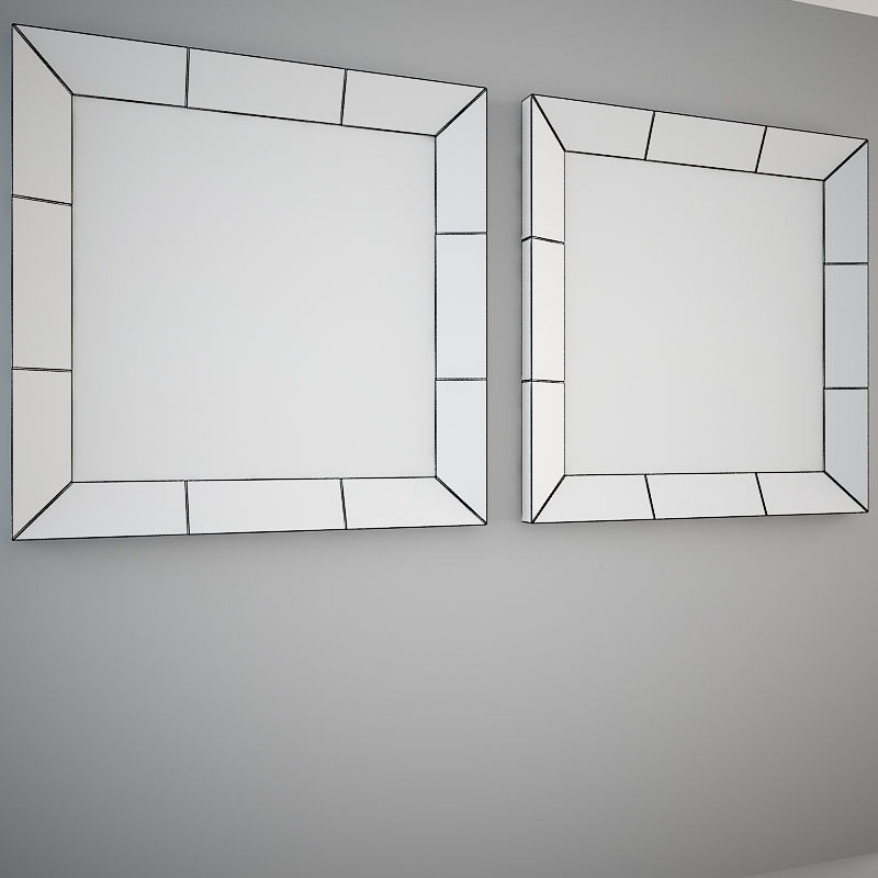 Moda w-mir decorative mirror set Low-poly 3D model_1