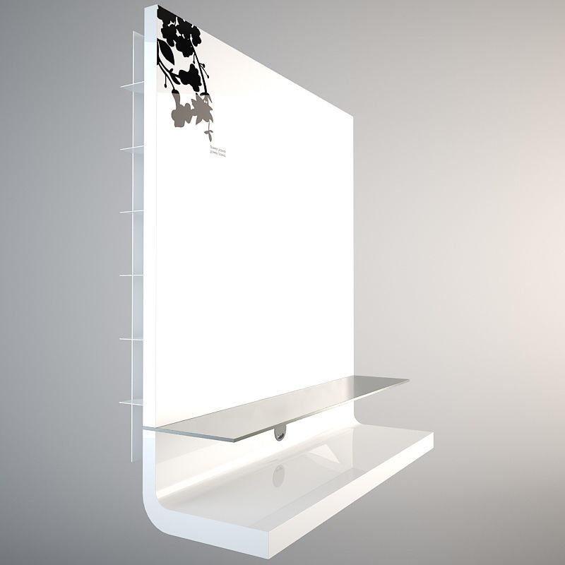 Modern TV stand Moda Look Low-poly 3D model_1
