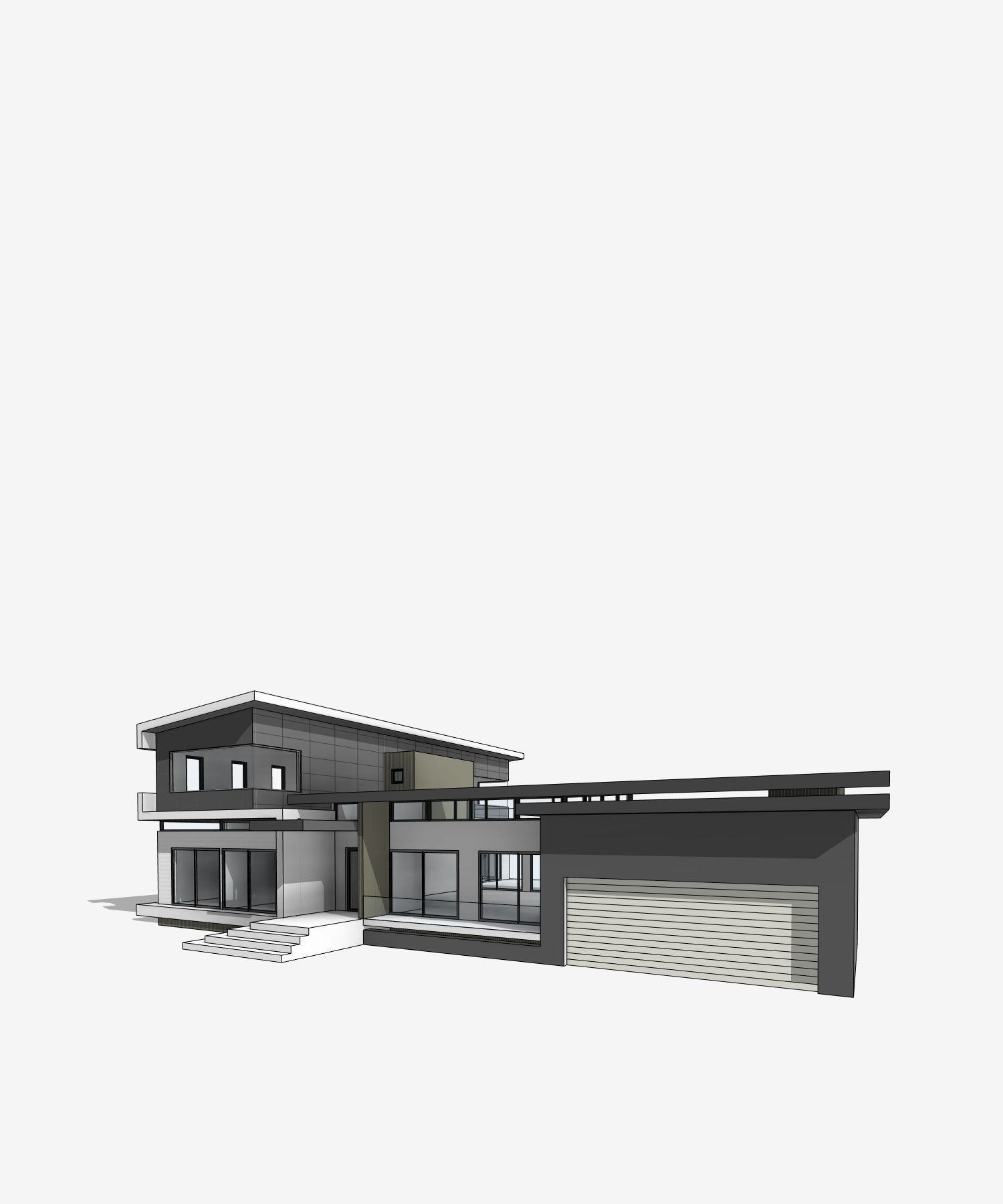 Katonah Residential Villa Revit Model Low-poly 3D model_9
