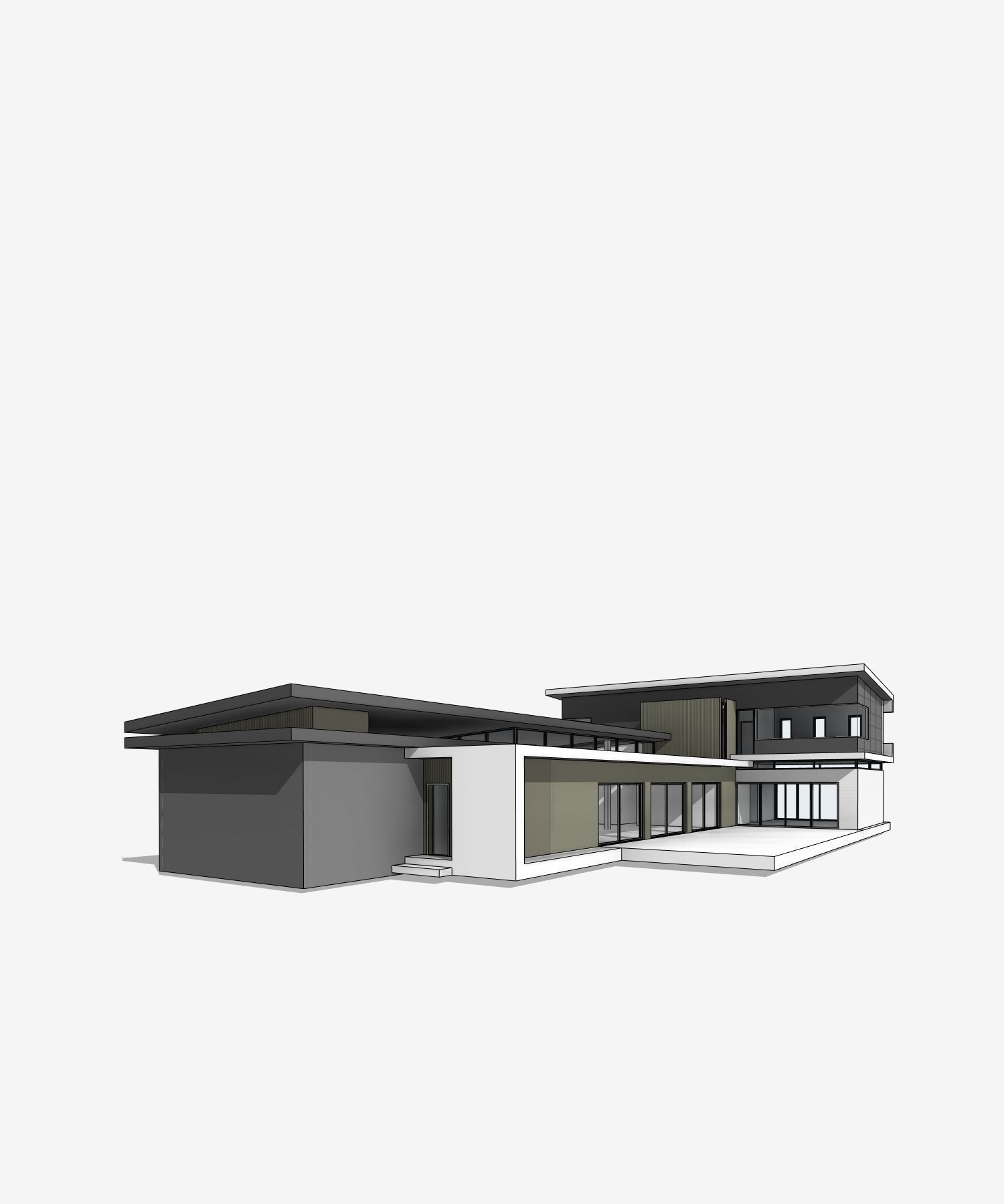 Katonah Residential Villa Revit Model Low-poly 3D model_12