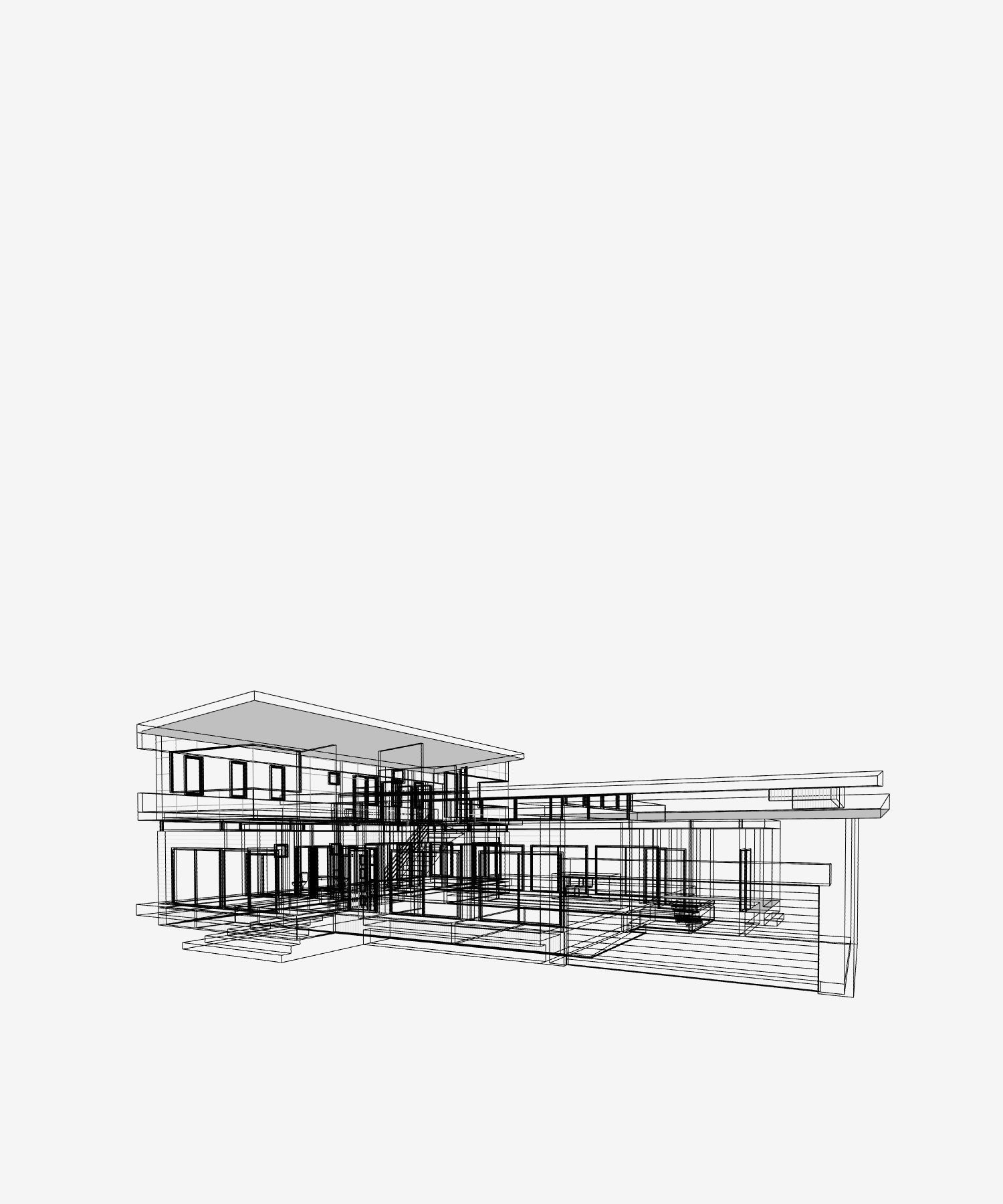Katonah Residential Villa Revit Model Low-poly 3D model_10