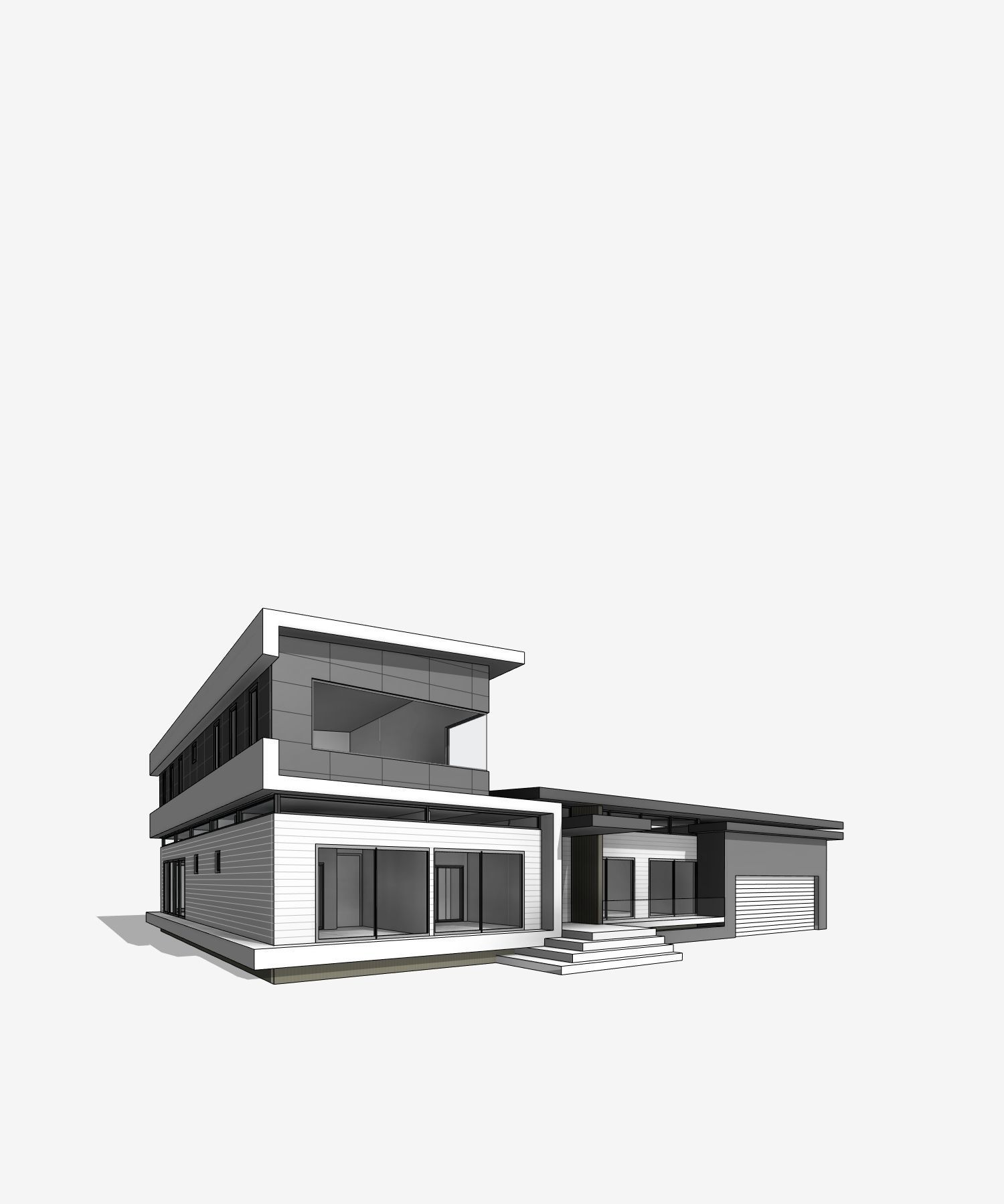 Katonah Residential Villa Revit Model Low-poly 3D model_7