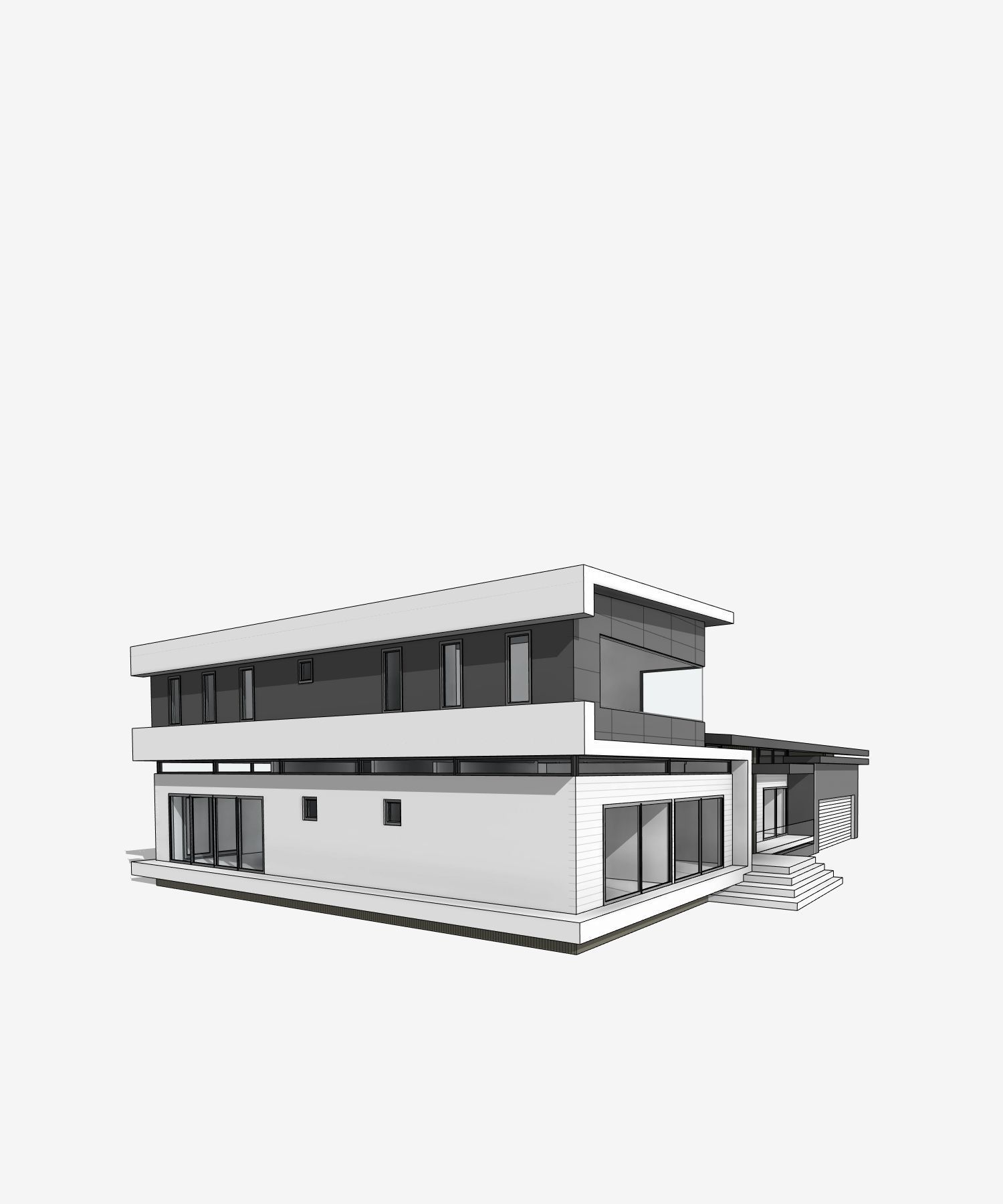 Katonah Residential Villa Revit Model Low-poly 3D model_8