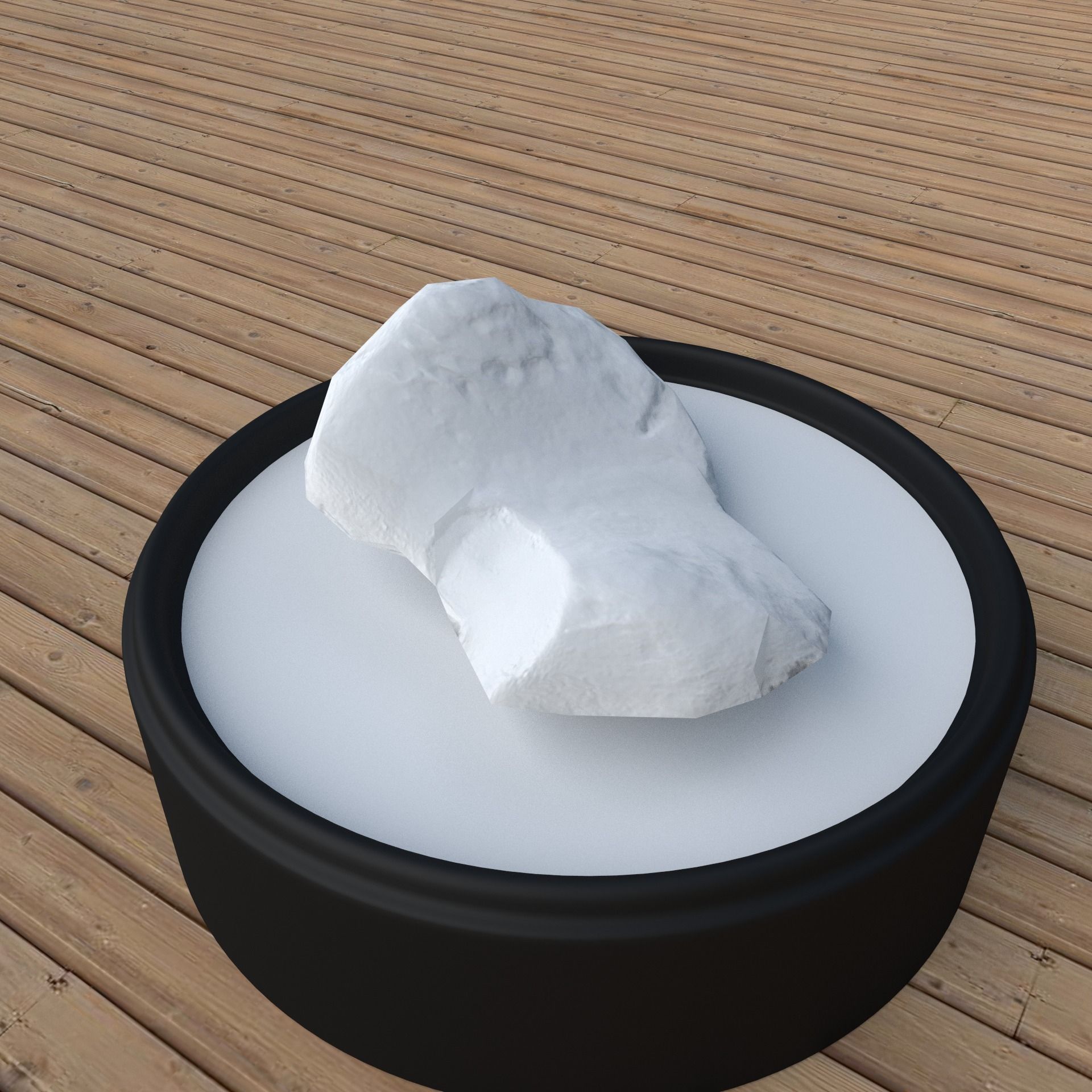 Scanned firestone from the Baltic sea render and game ready Low-poly 3D model_8