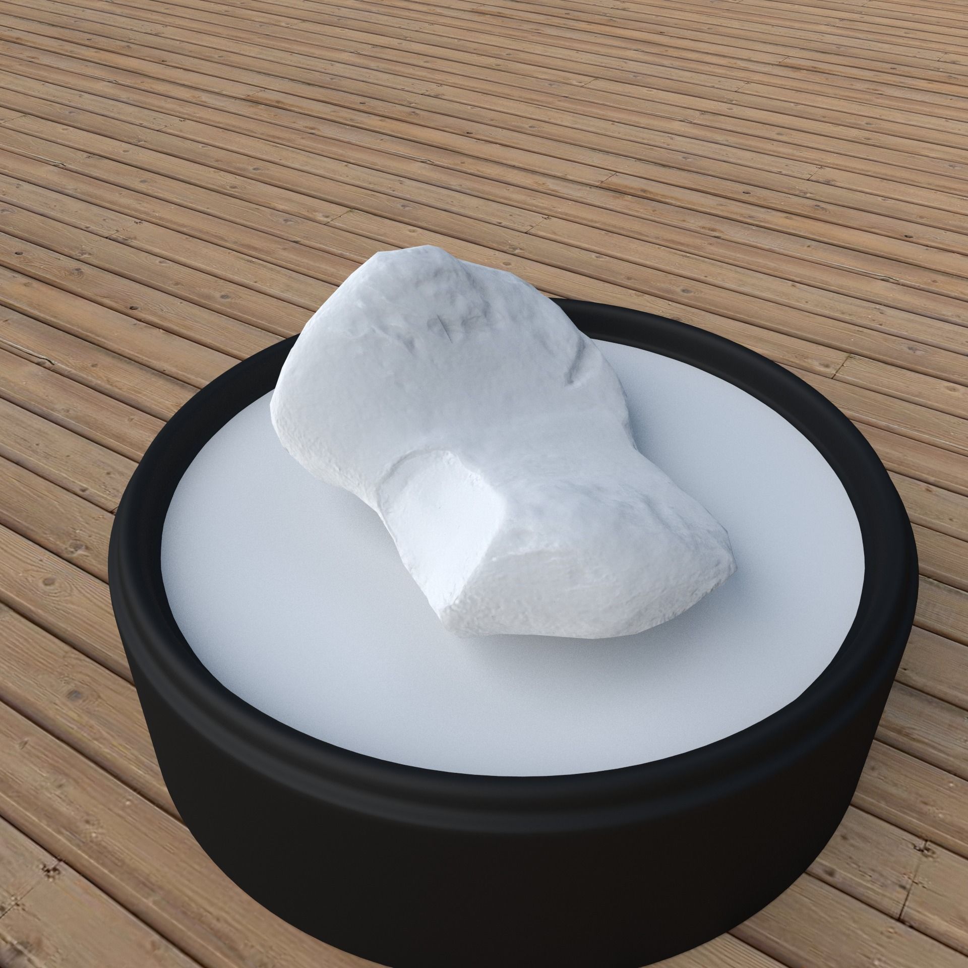 Scanned firestone from the Baltic sea render and game ready Low-poly 3D model_4