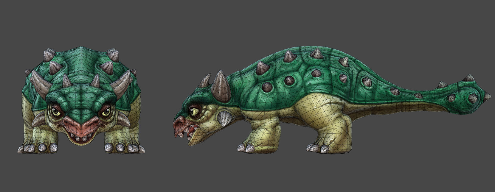 Toon Dinosaurs 2 Low-poly 3D model_16