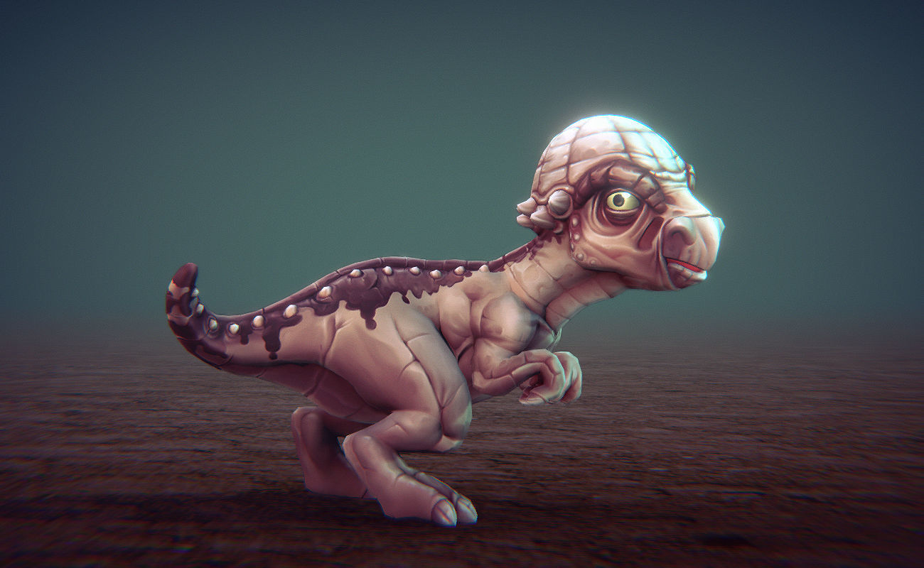 Toon Dinosaurs 2 Low-poly 3D model_10