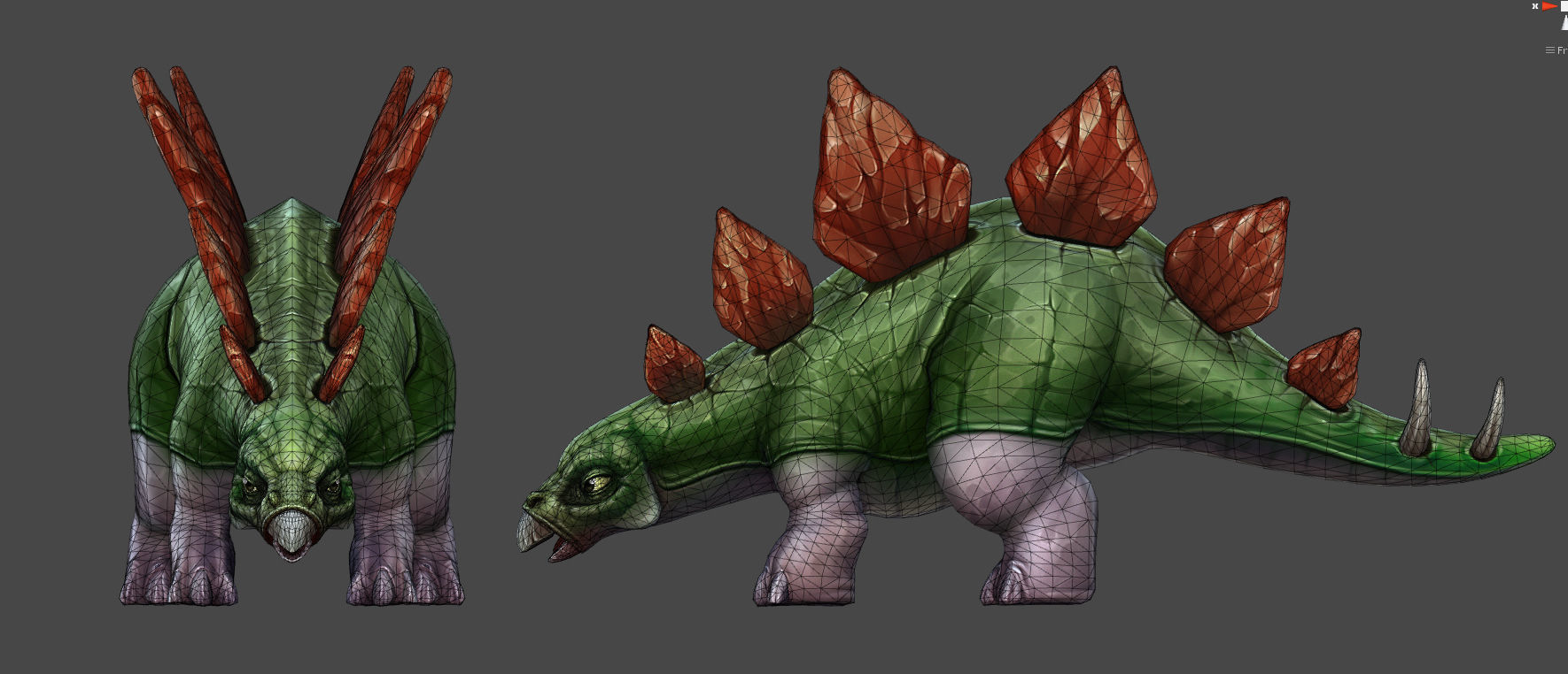 Toon Dinosaurs 2 Low-poly 3D model_15