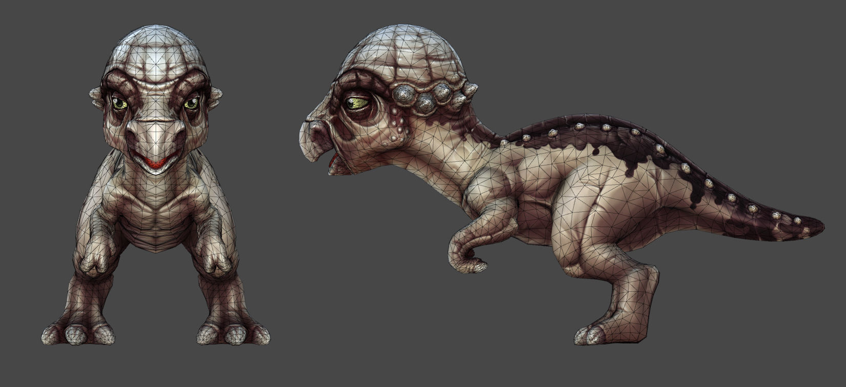 Toon Dinosaurs 2 Low-poly 3D model_17