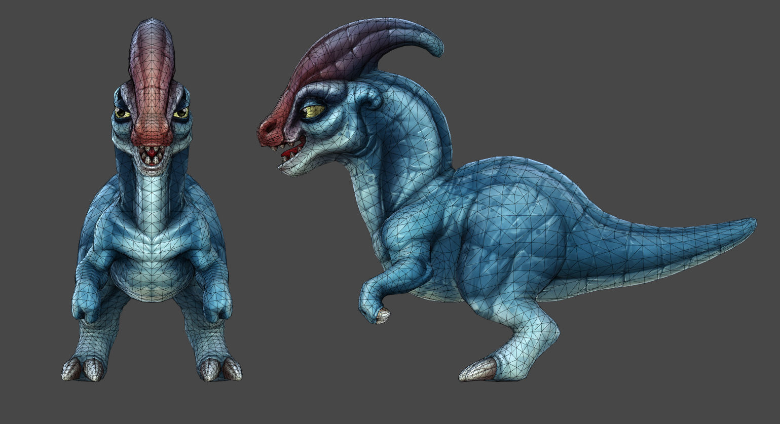 Toon Dinosaurs 2 Low-poly 3D model_13