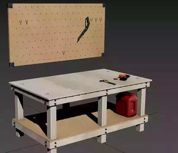 Shop Table and Peg Board