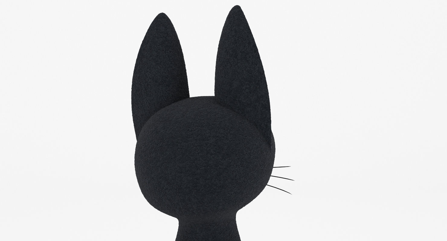 Jiji Black Cat Toy Low-poly 3D model_7