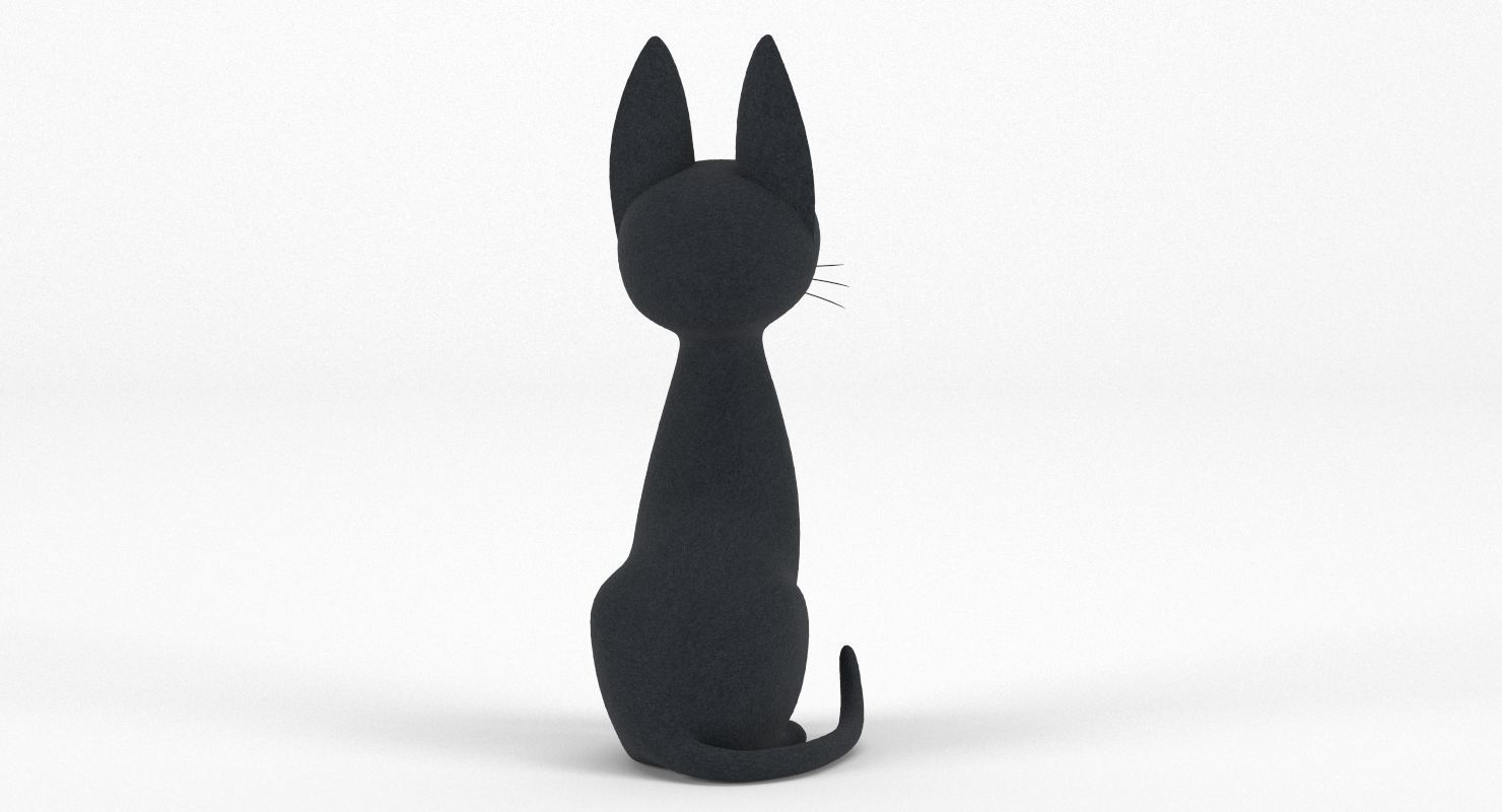 Jiji Black Cat Toy Low-poly 3D model_6