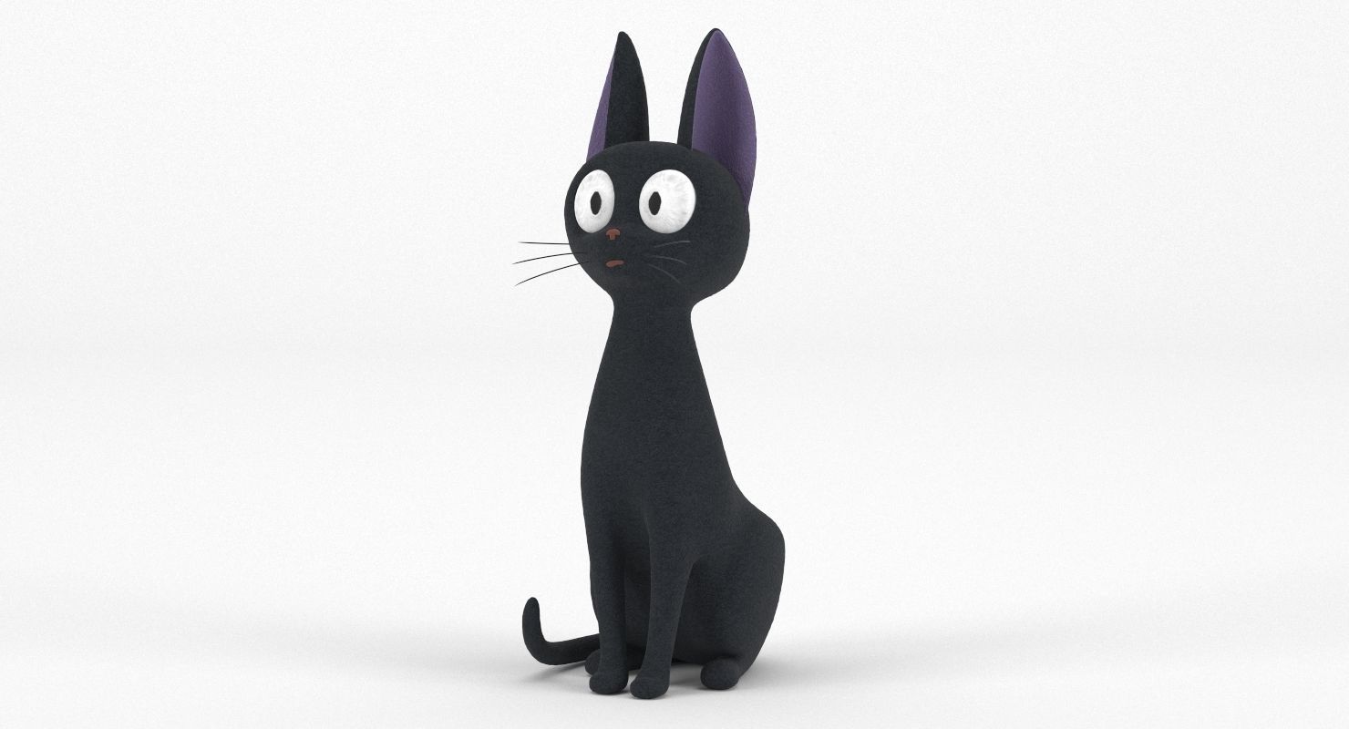 Jiji Black Cat Toy Low-poly 3D model_5