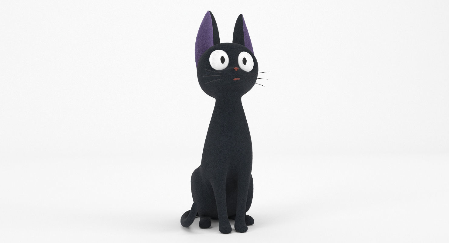 Jiji Black Cat Toy Low-poly 3D model_2