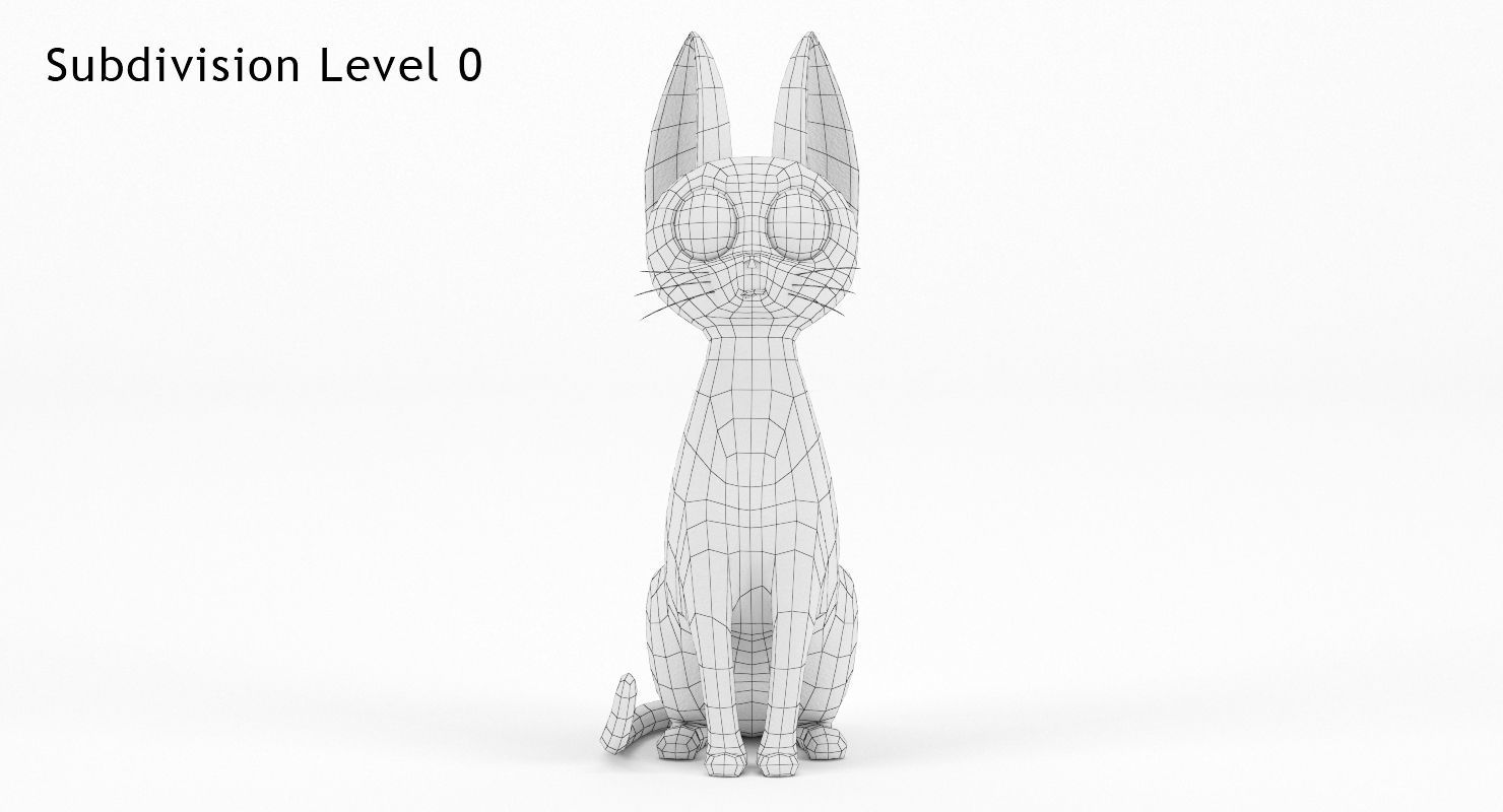 Jiji Black Cat Toy Low-poly 3D model_16