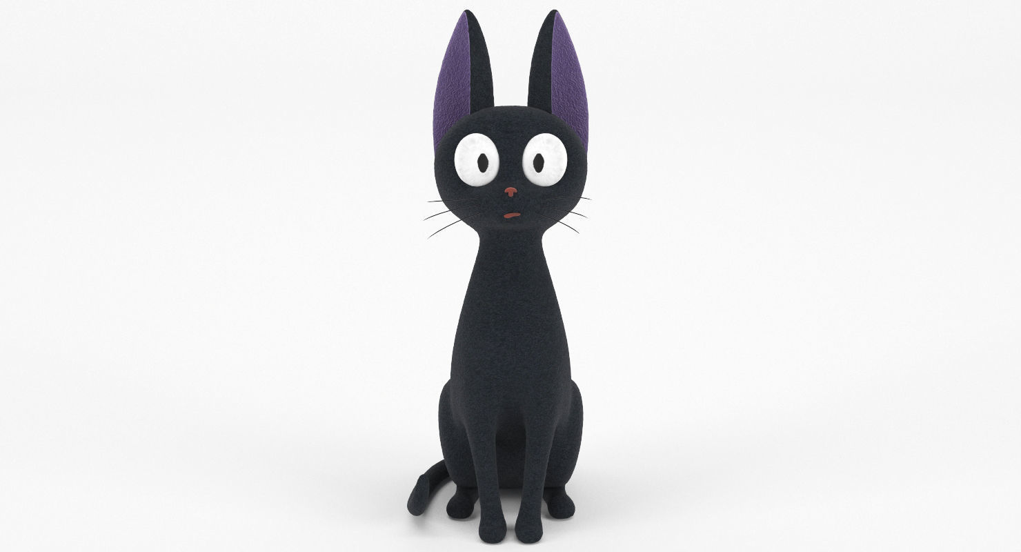 Jiji Black Cat Toy Low-poly 3D model_1