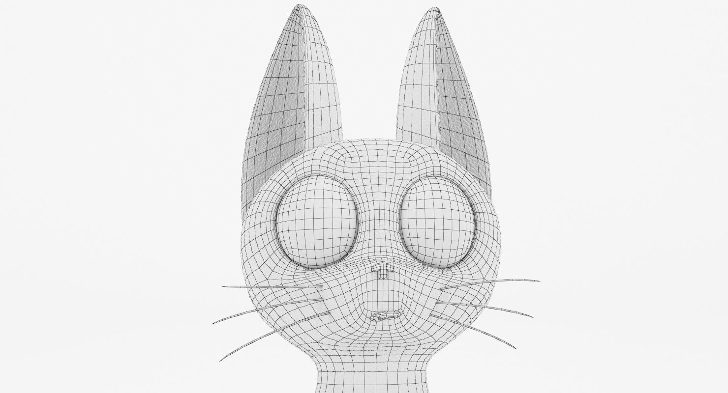 Jiji Black Cat Toy Low-poly 3D model_9