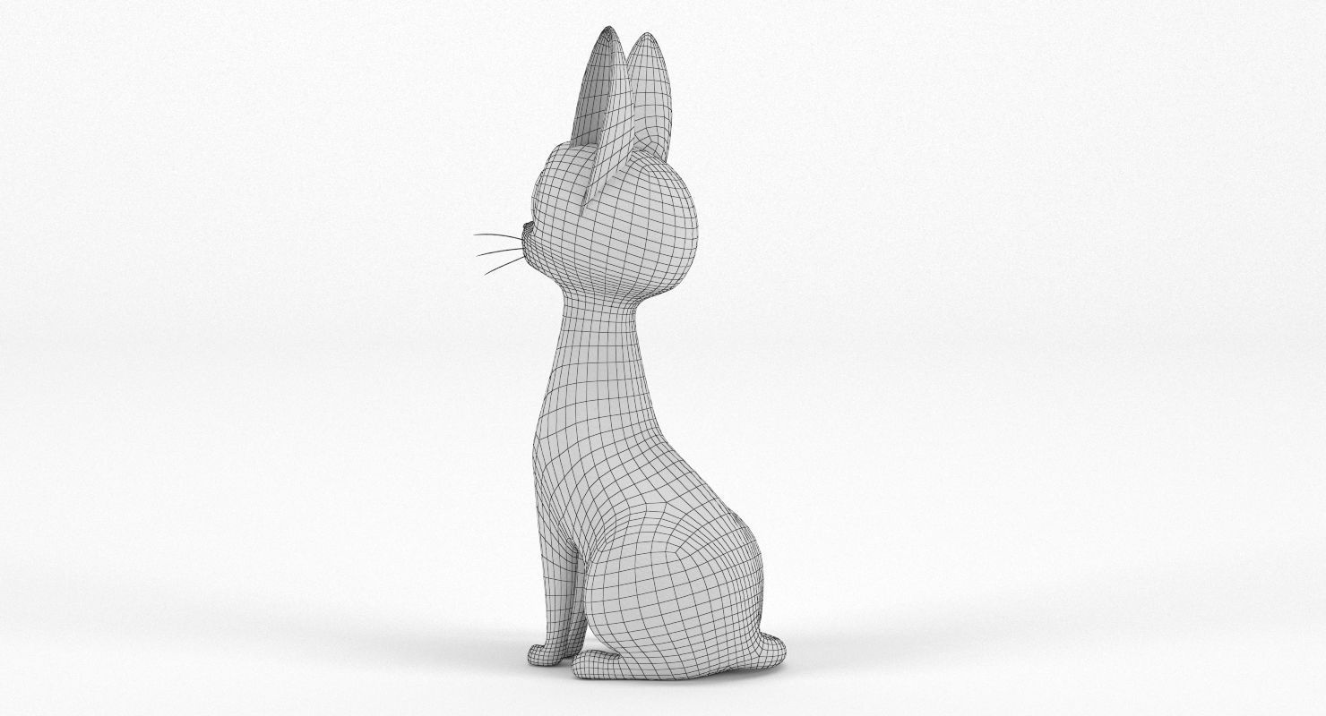 Jiji Black Cat Toy Low-poly 3D model_13