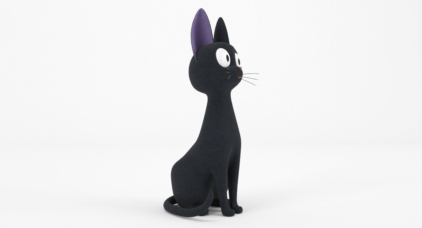 Jiji Black Cat Toy Low-poly 3D model_3