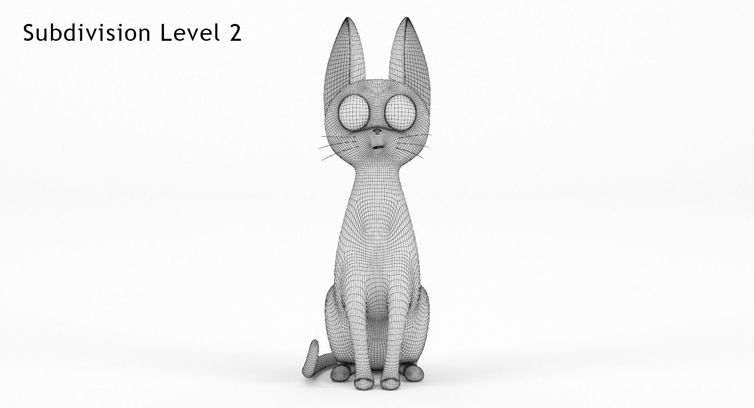 Jiji Black Cat Toy Low-poly 3D model_14