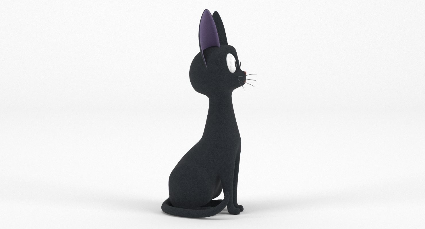 Jiji Black Cat Toy Low-poly 3D model_4
