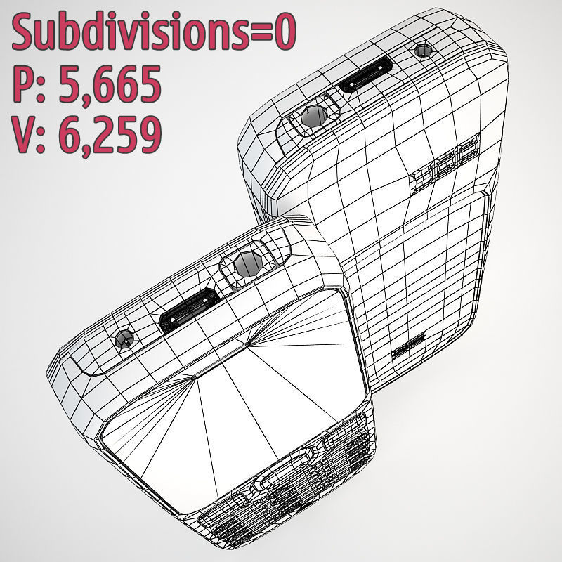 Nokia 100 - Coral Red 3D model_5