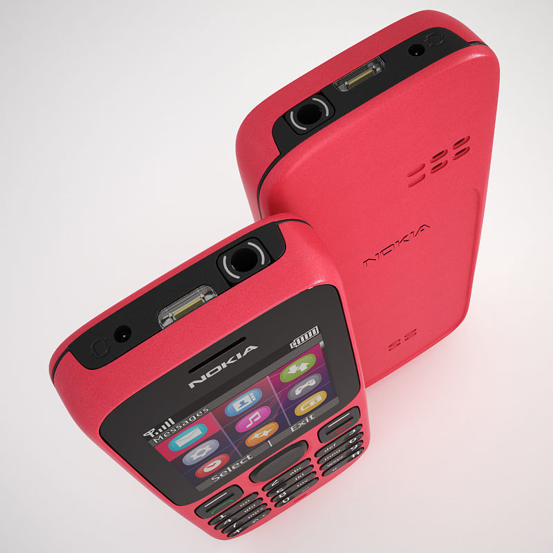 Nokia 100 - Coral Red 3D model_3
