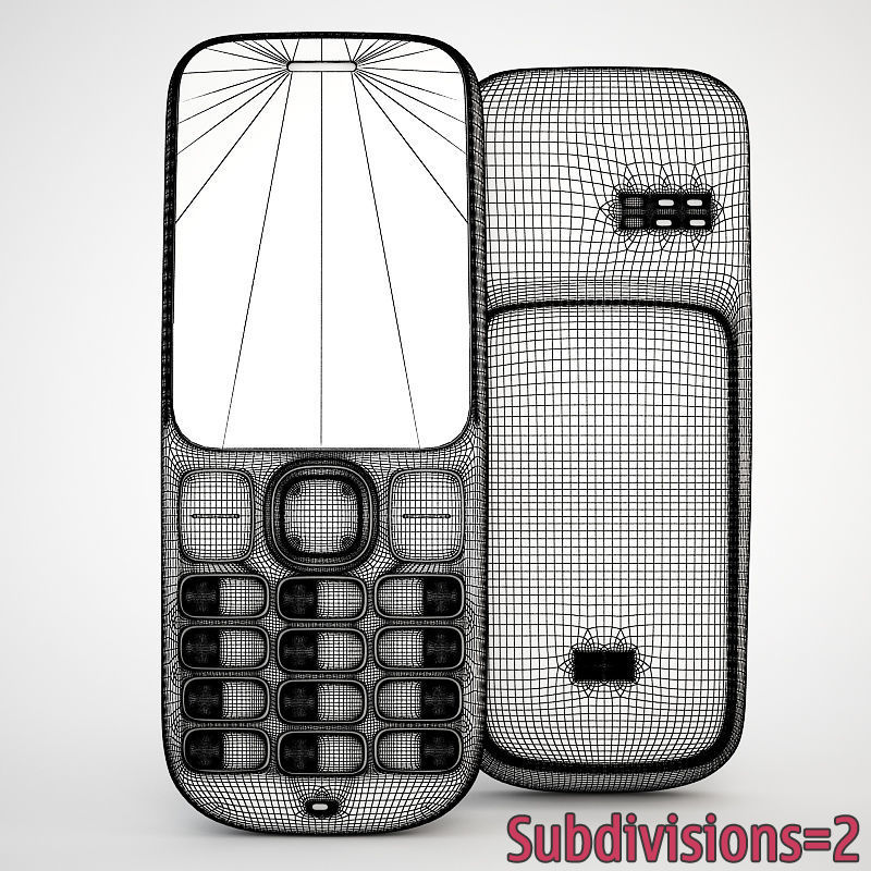 Nokia 100 - Coral Red 3D model_1