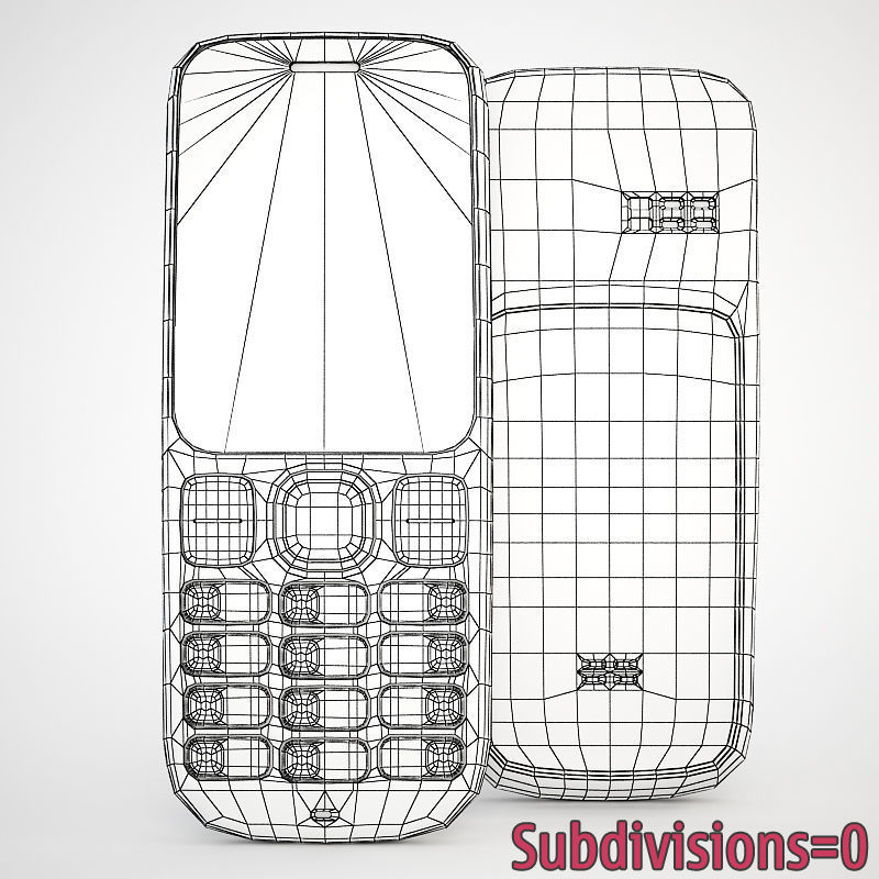 Nokia 100 - Coral Red 3D model_2