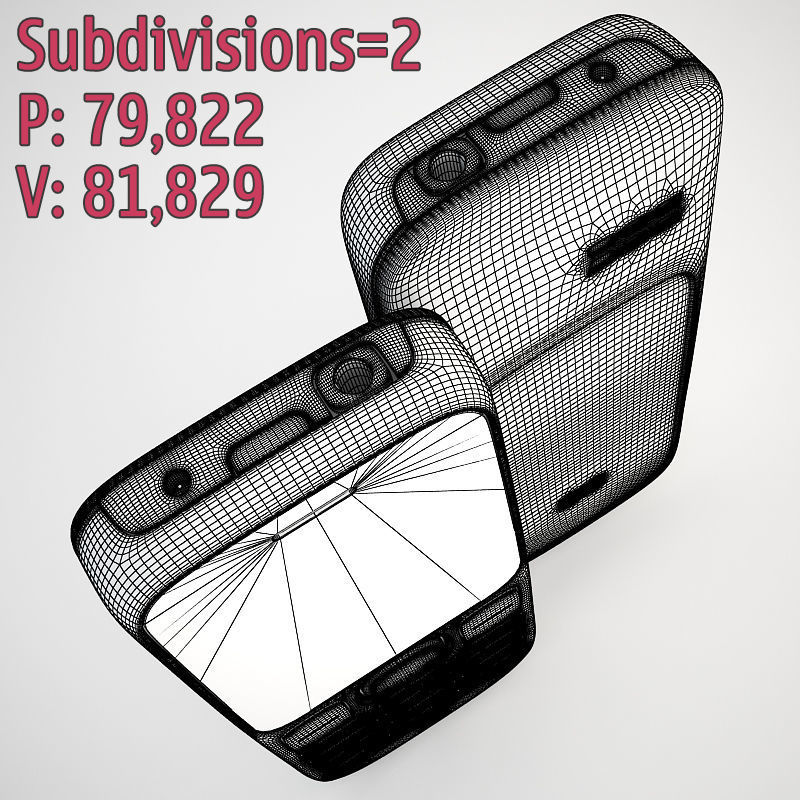 Nokia 100 - Coral Red 3D model_4