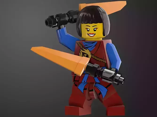 NinjaGirl Lego Game Ready Low-poly 3D model