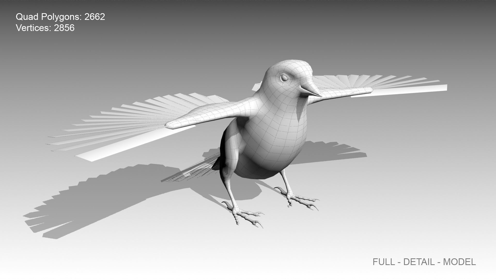 Goldfinch Low-poly 3D model_10