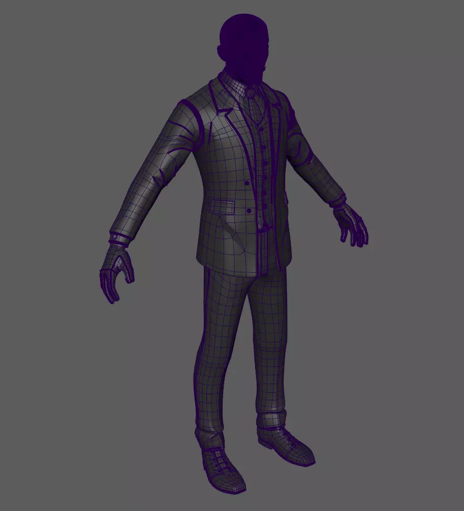 character costume Low-poly 3D model