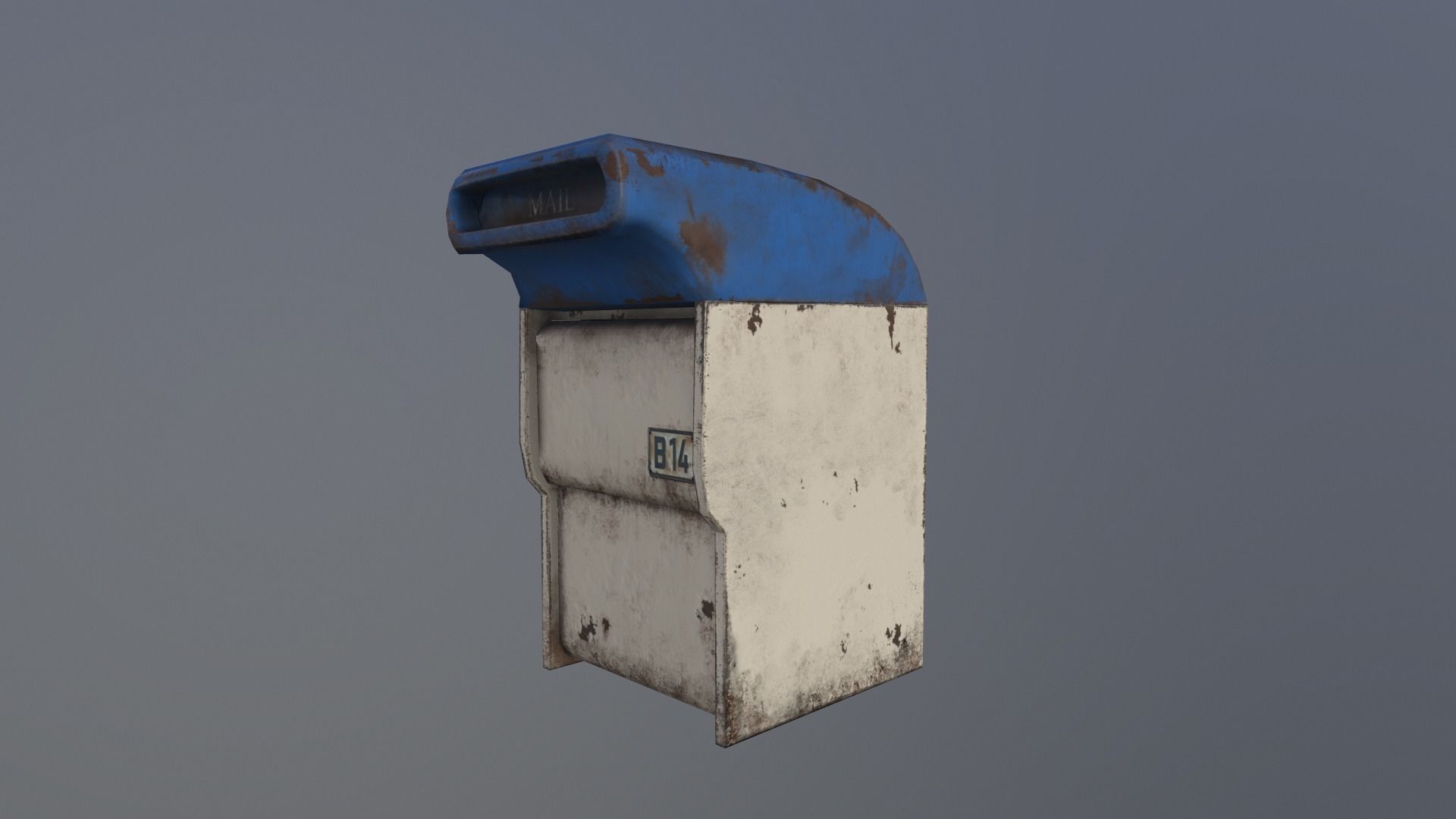 Mail Box Low-poly 3D model_5
