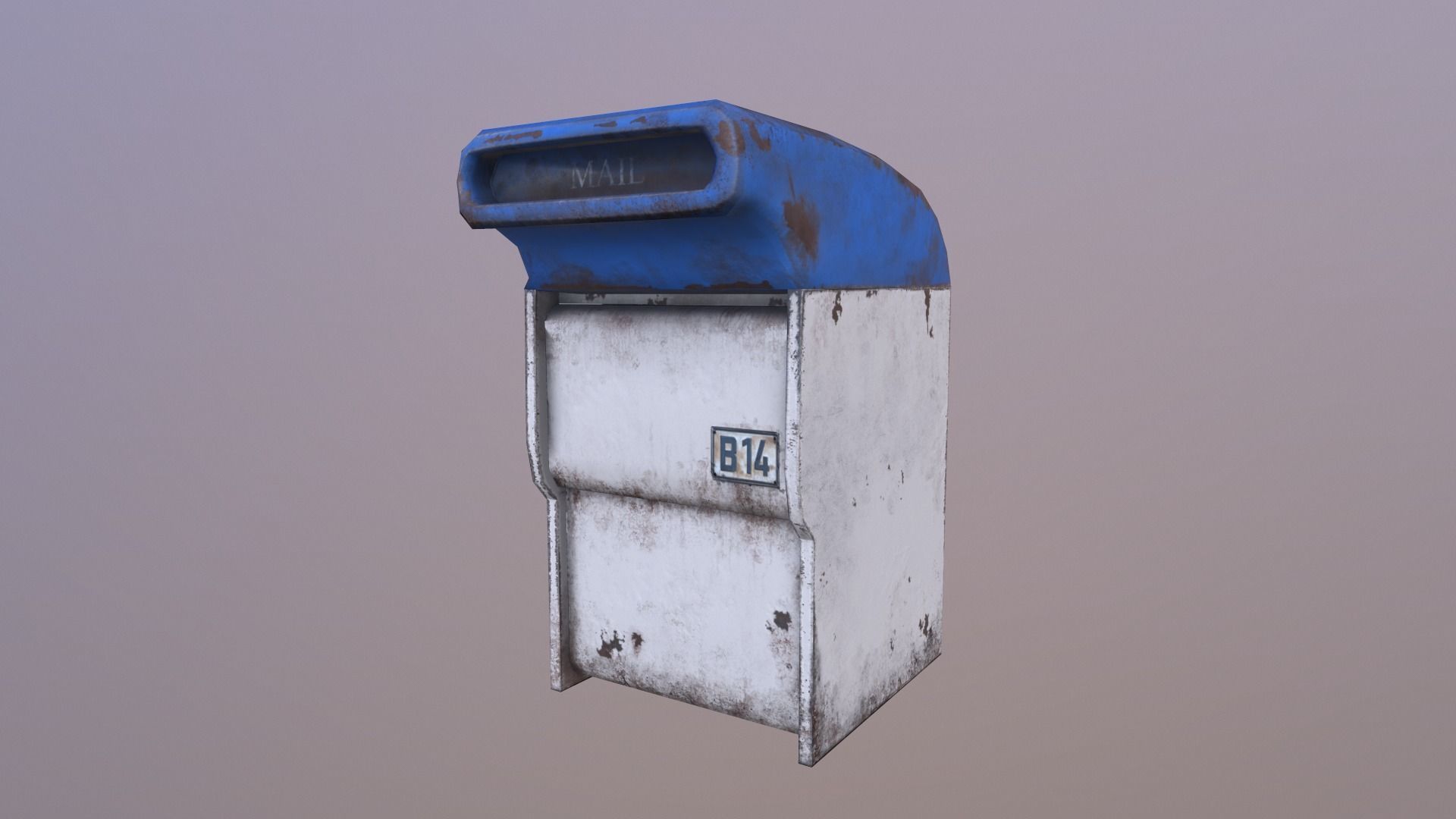 Mail Box Low-poly 3D model_3
