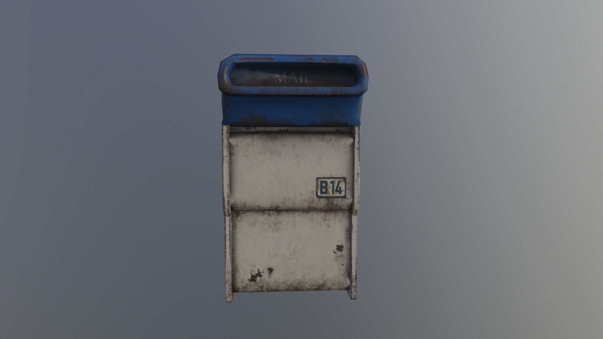 Mail Box Low-poly 3D model_4