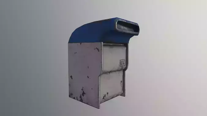 Mail Box Low-poly 3D model