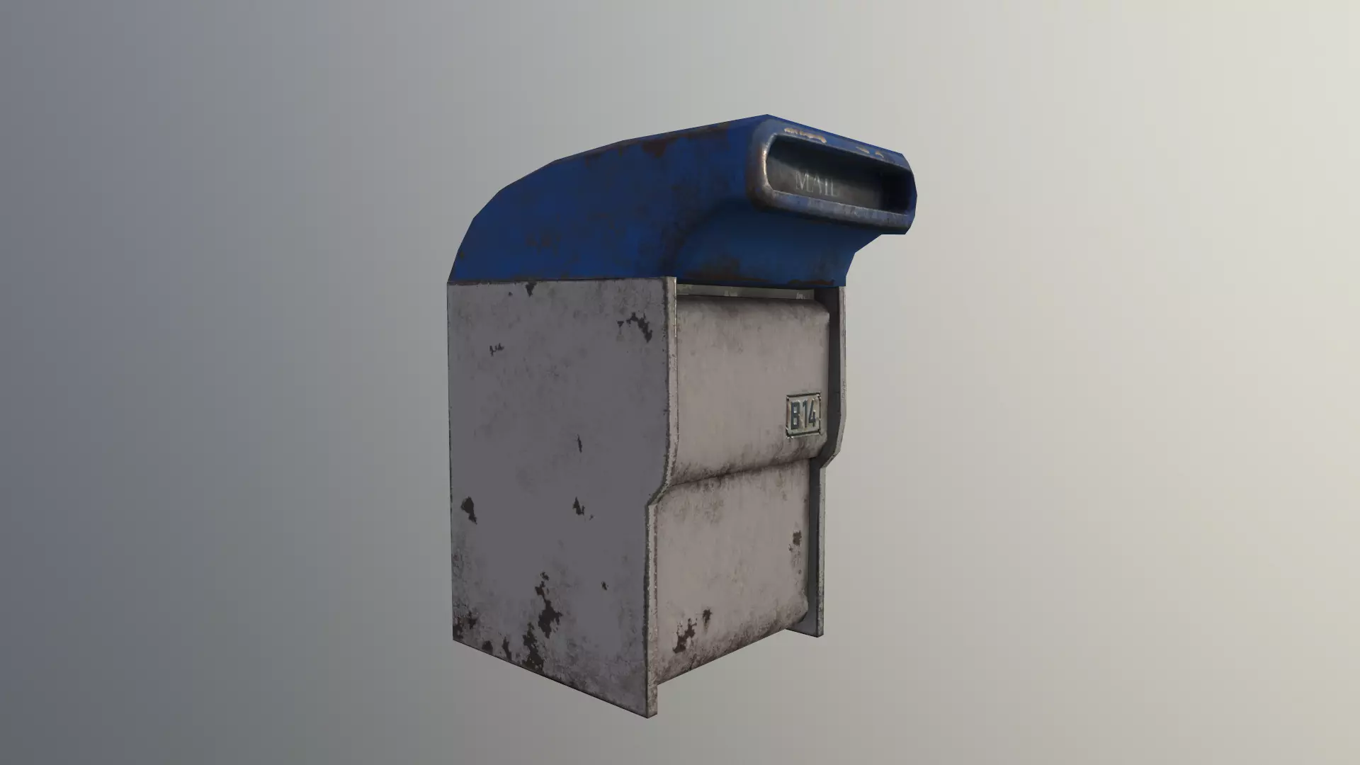Mail Box Low-poly 3D model_0