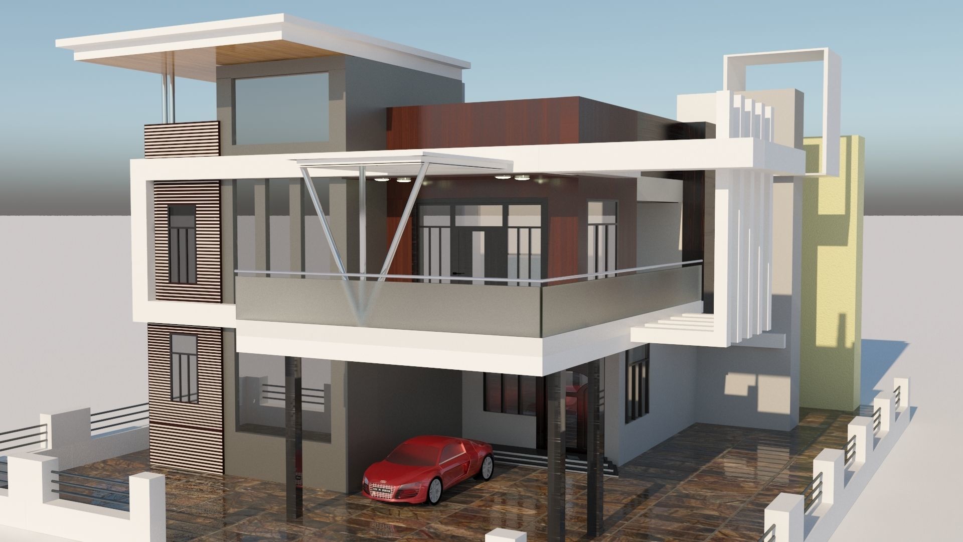 Architectural house 3D model_5