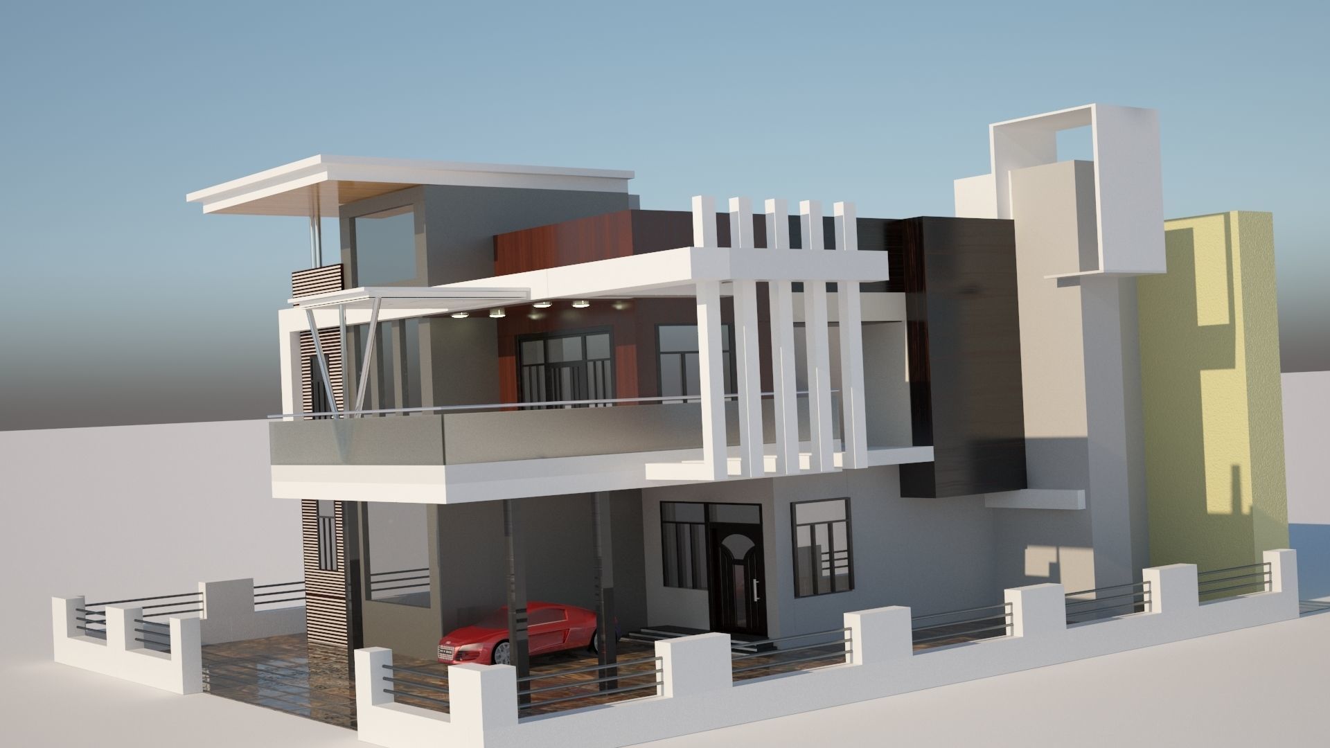 Architectural house 3D model_7