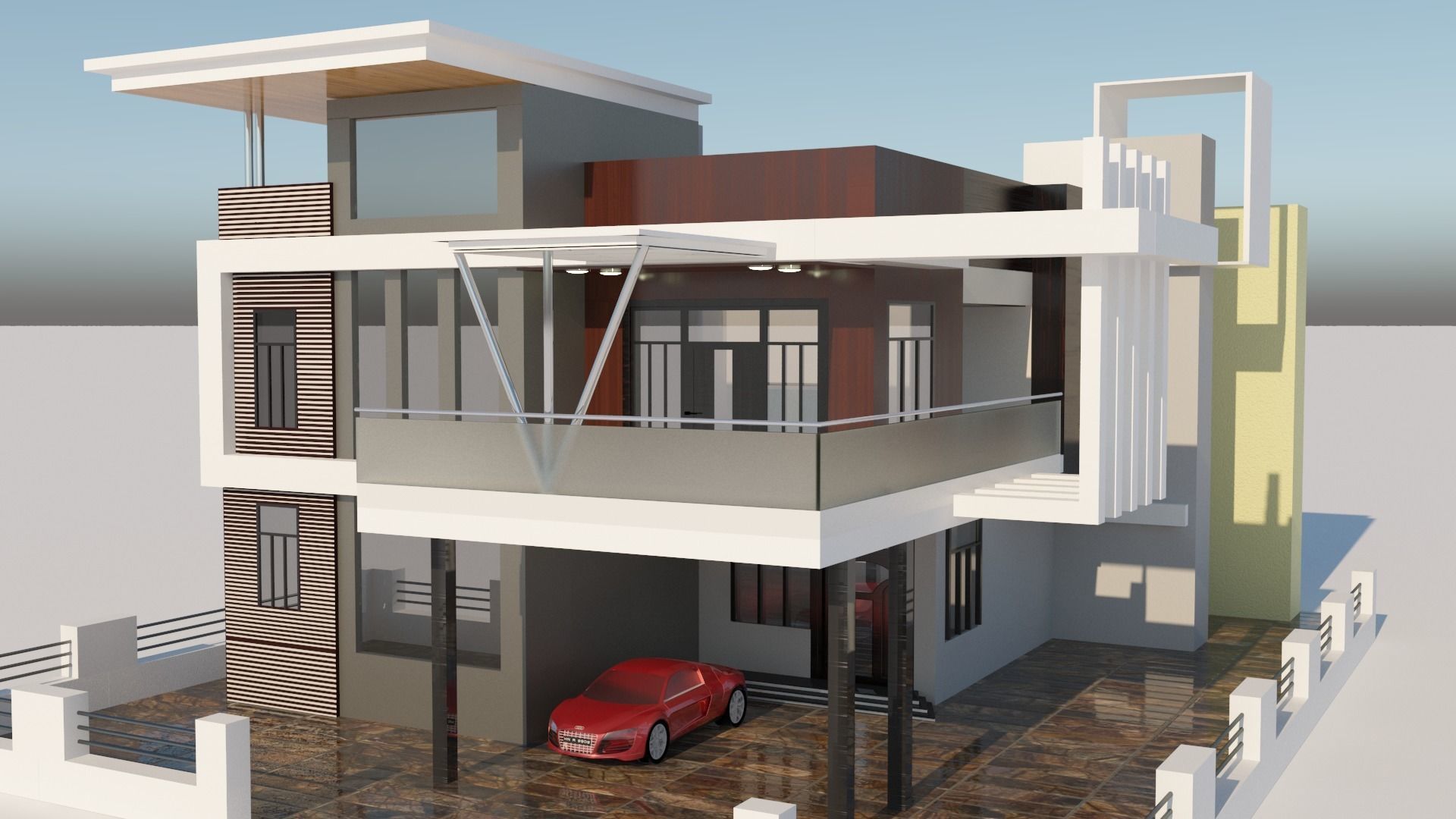 Architectural house 3D model_6