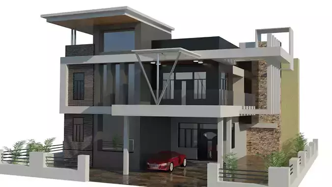 Architectural house 3D model