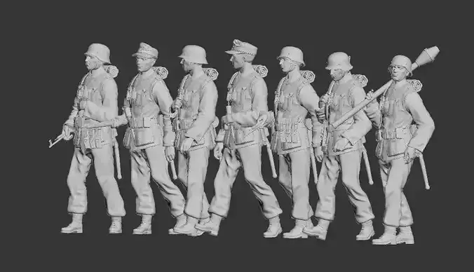 German soldiers 3D print model