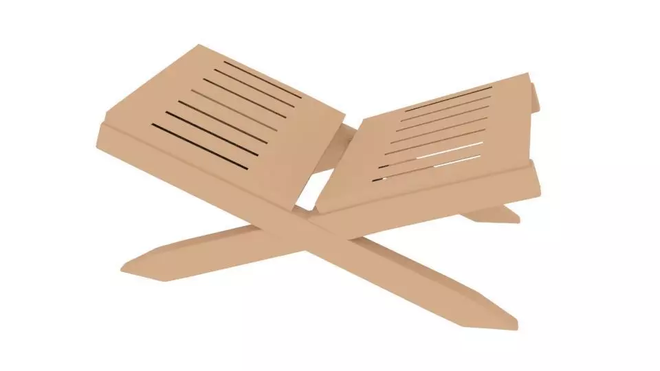 Quran Table Low-poly 3D model_0