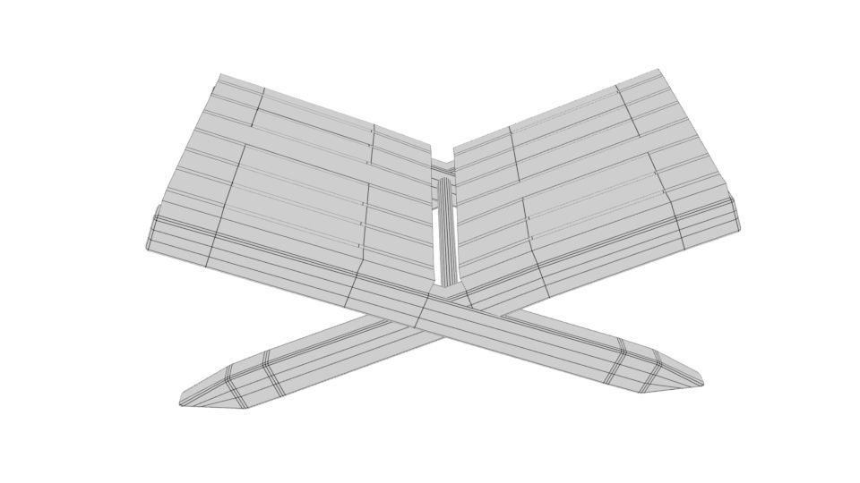 Quran Table Low-poly 3D model_4