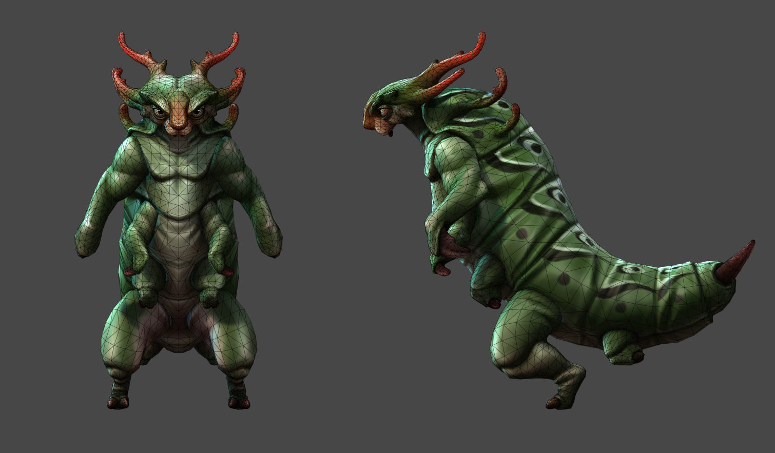 Insect Characters Low-poly 3D model_7