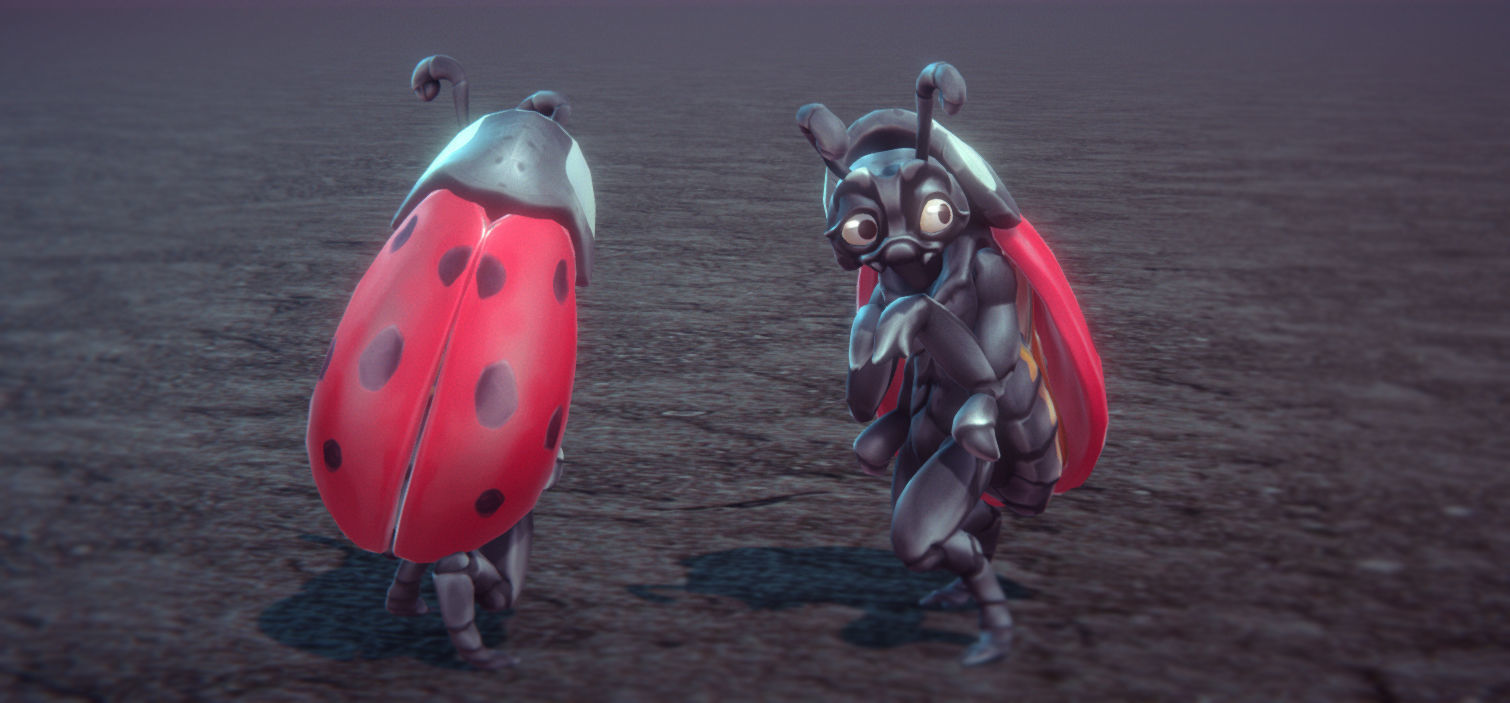 Insect Characters Low-poly 3D model_15