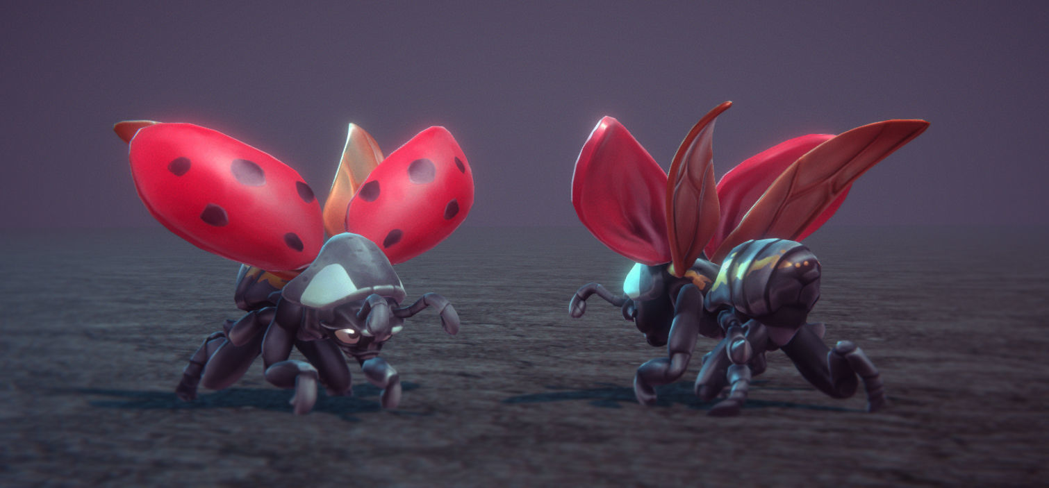 Insect Characters Low-poly 3D model_22