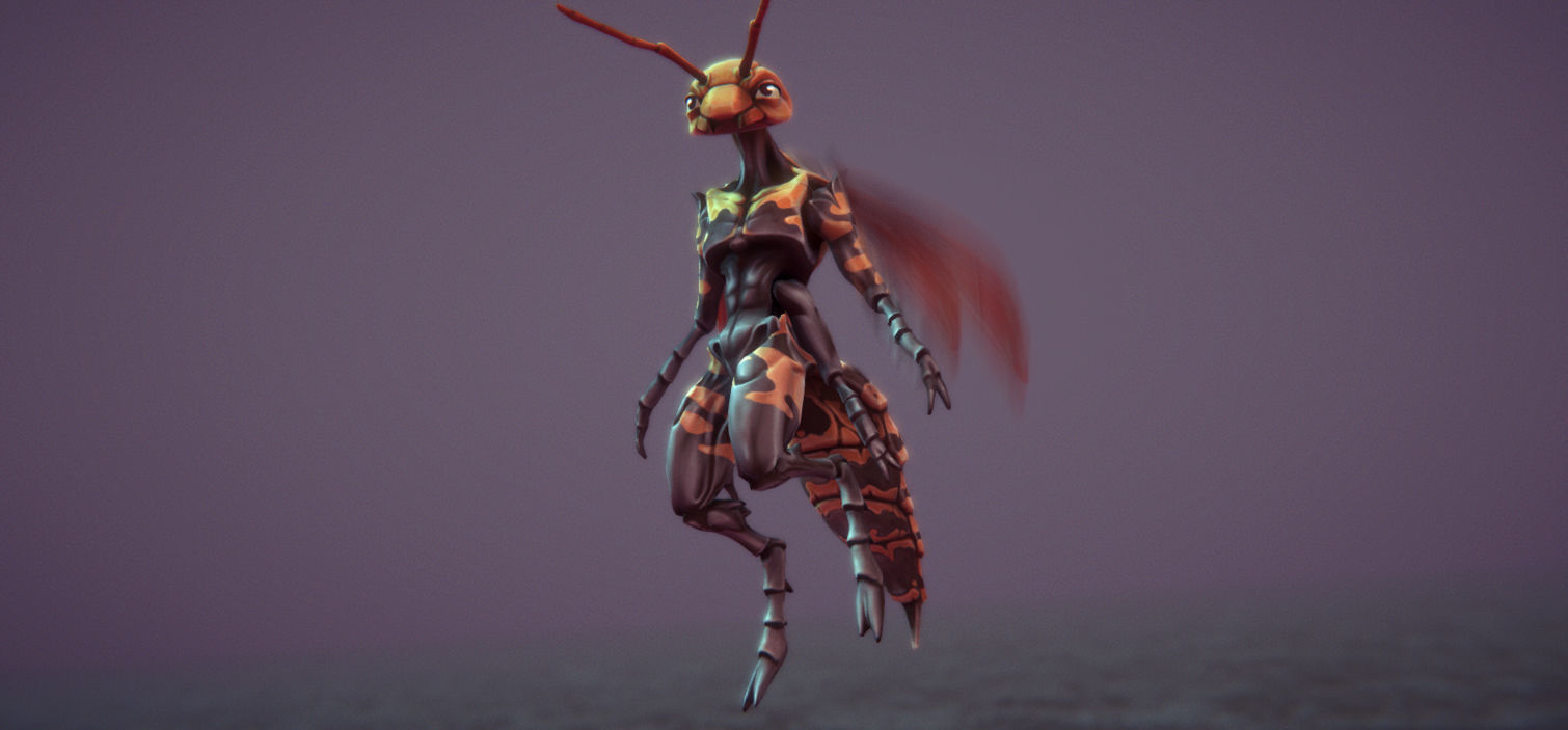 Insect Characters Low-poly 3D model_21